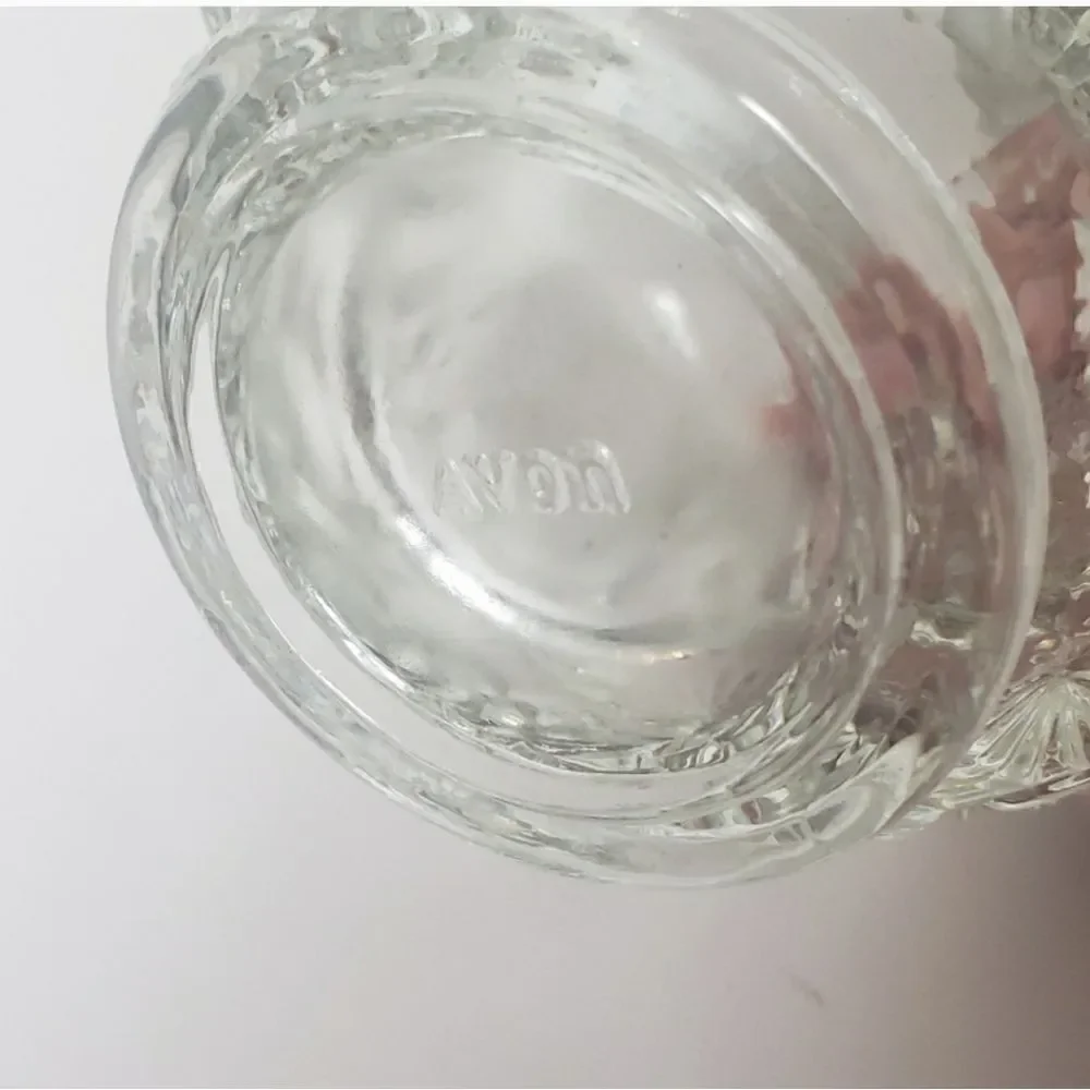 VINTAGE AVON Diamond Cut Crystal Clear Glass Bowl Decor Candle Dish